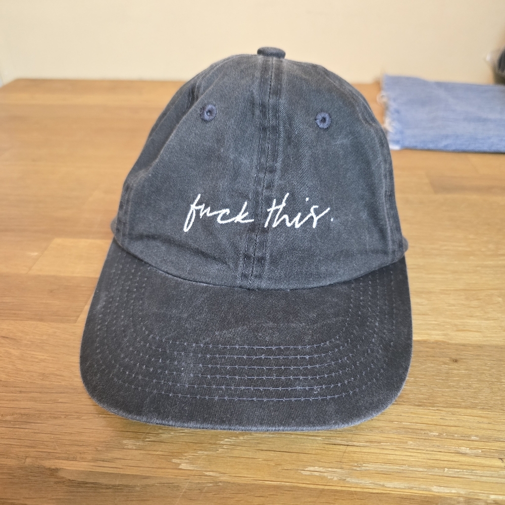 Celestial Bodiez "F*ck This" Washed Black Cotton Dad Hat